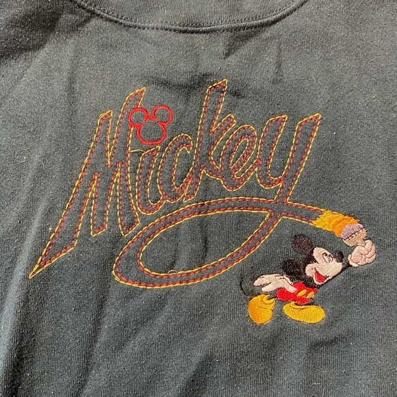 Vintage Disney Mickey Mouse Unlimited Green Sweatshirt Women's M/L USA Made EUC - Picture 3 of 6